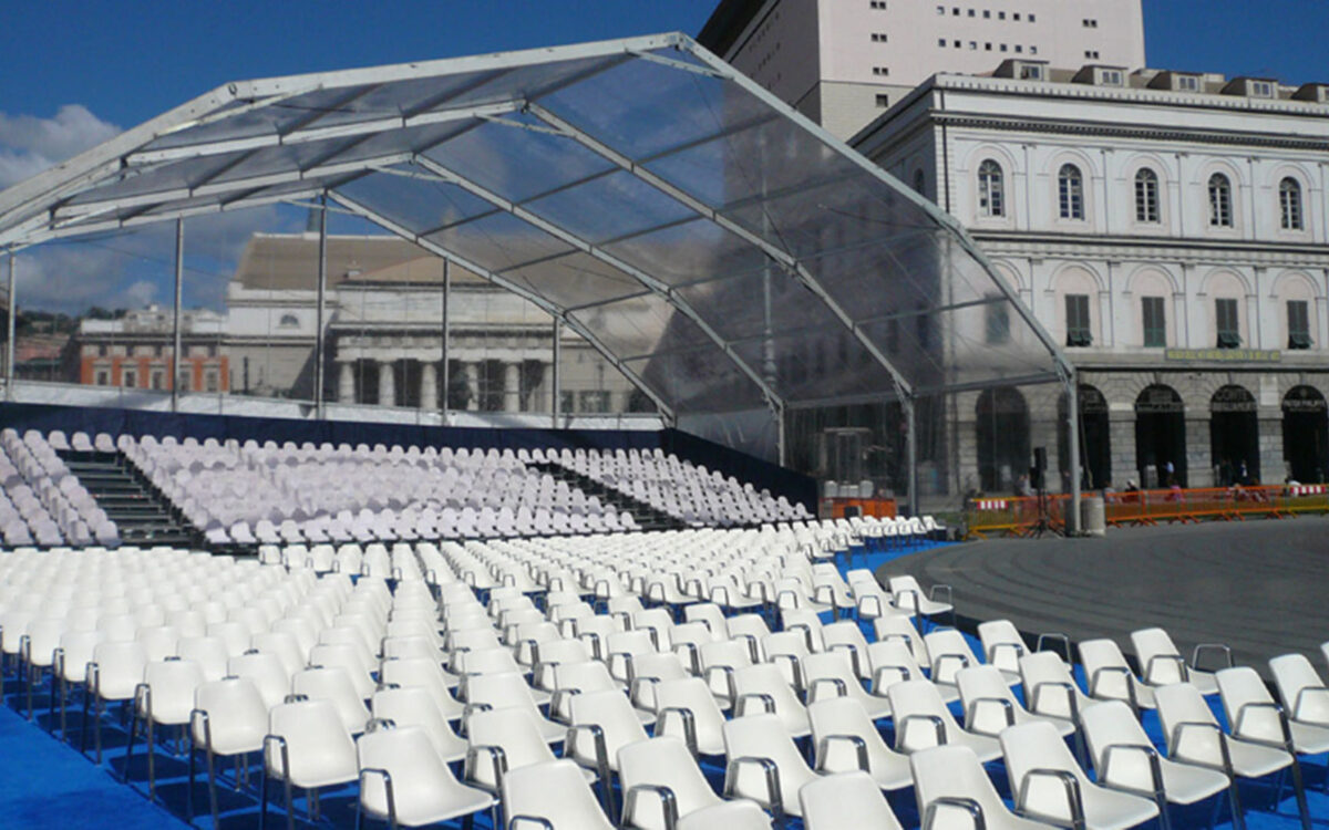 Allestimento per concerto classico Piazza de Ferrari Genova