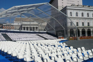 Allestimento per concerto classico Piazza de Ferrari Genova