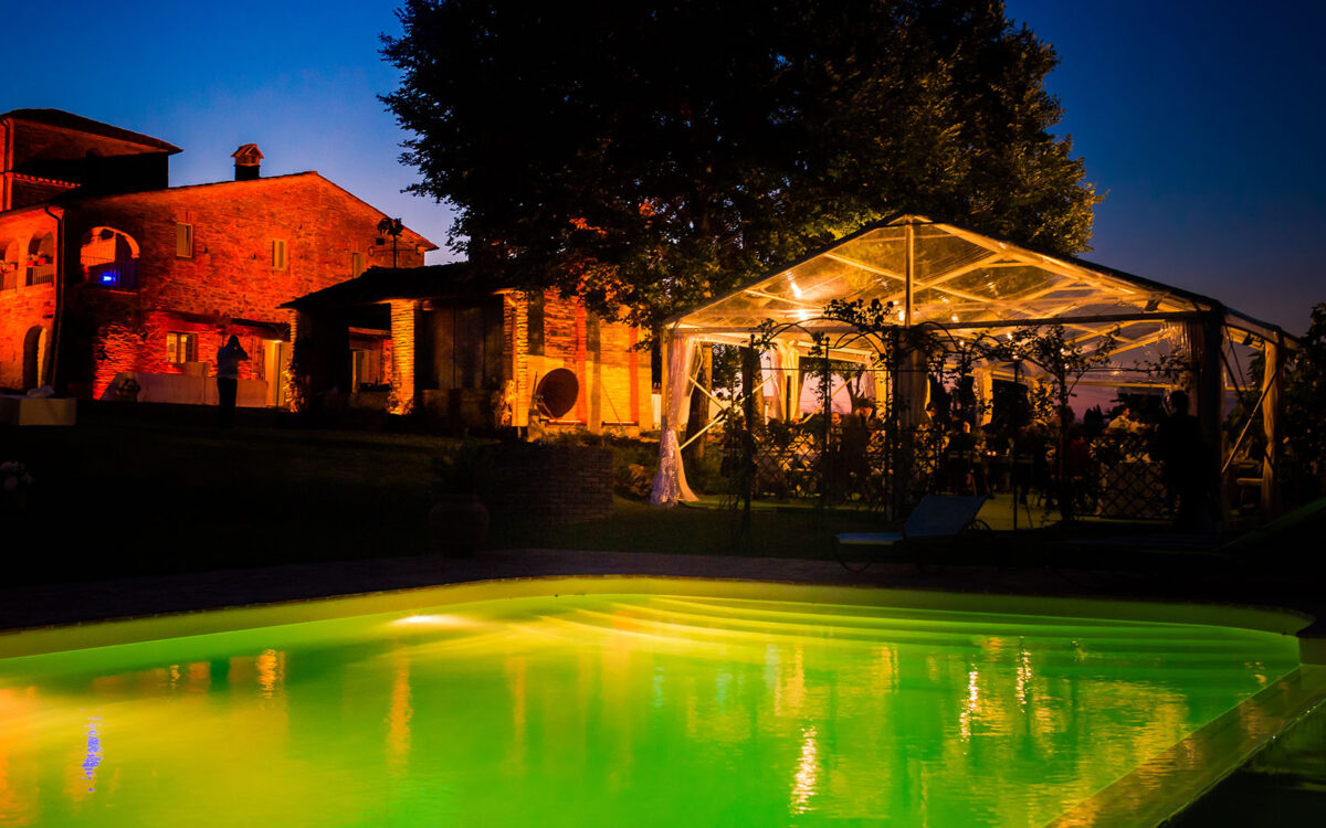 Illuminazione padiglione mini per matrimonio ad Arezzo