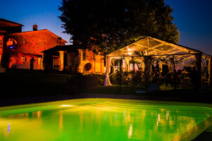 Illuminazione padiglione mini per matrimonio ad Arezzo