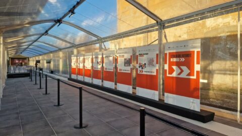 Inauguration of the new platform of the Bergamo railway station