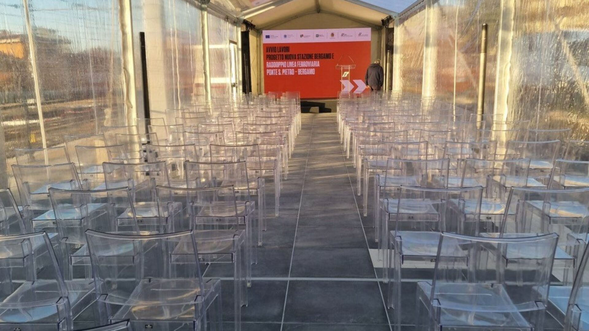 Inauguration of the new platform of the Bergamo railway station